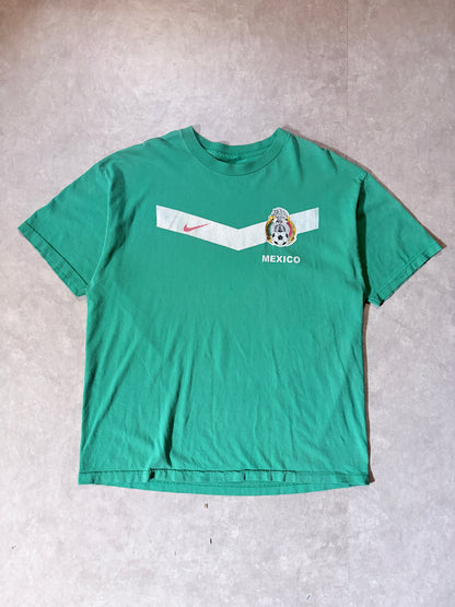 90s Vintage Mexico Soccer Nike Bootleg Green T Shirt -XL