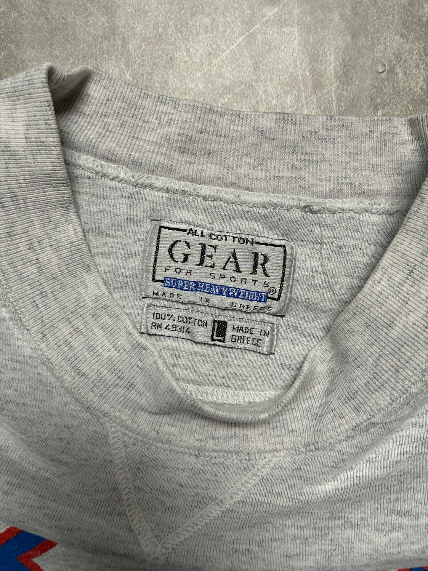 90s Vintage Kansas Jayhawks Athletic Department Heather Grey Crewneck-L