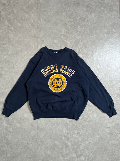 90s Vintage Notre Dame Fighting Irish Champion Navy Crewneck -XL