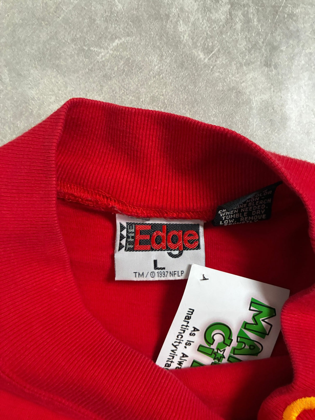 90s Vintage Kansas City Chiefs Red Mockneck -L - L | Martin City Vintage
