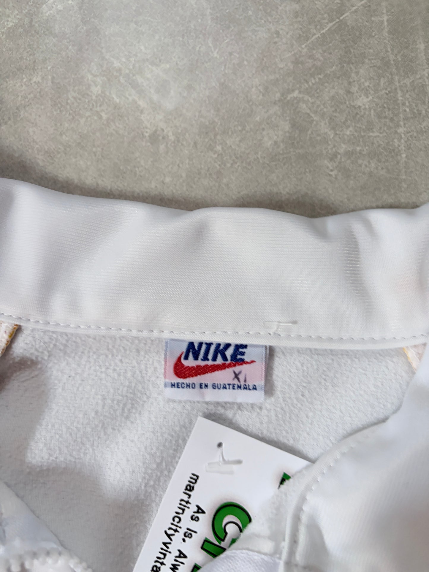 90s Vintage Manchester United Nike Bootleg White Track Jacket -XL