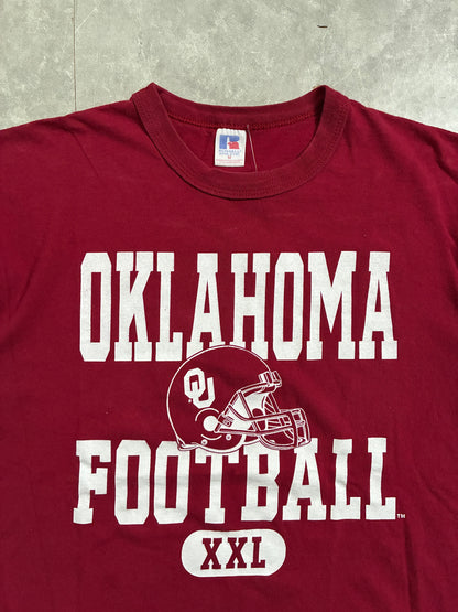 90s Vintage Oklahoma Sooners Football Red T-Shirt -M