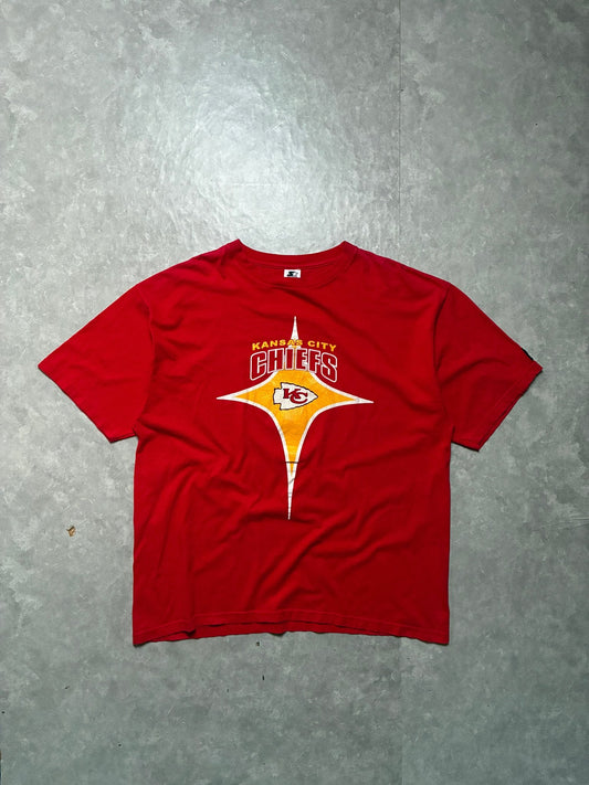 90s Vintage Kansas City Chiefs Starter Star Red T-Shirt -XXL - XXL | Martin City Vintage