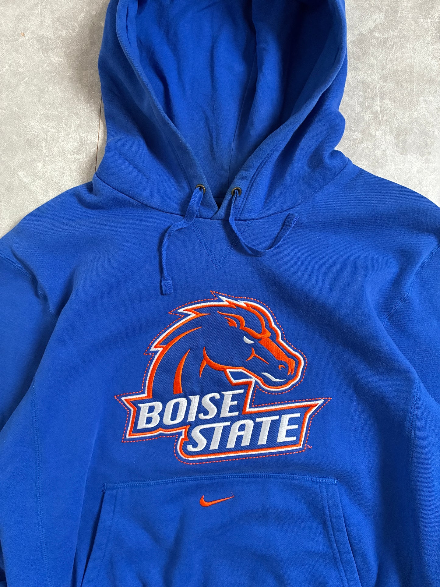 2000s Vintage Boise State Broncos Nike Pocket Swoosh Blue Hoodie -S