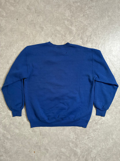 90s Vintage Florida Gators Flock Print Blue Crewneck -L