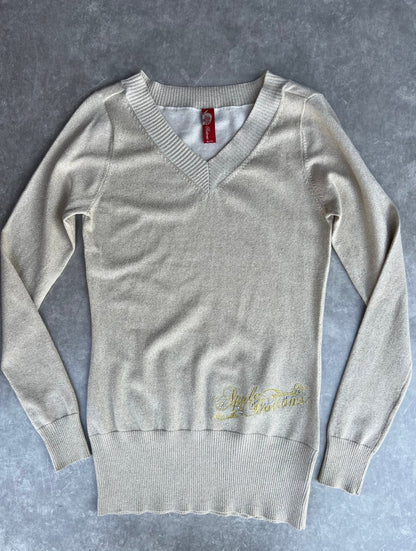 2000s Vintage Apple Bottom Gold Embroidered Sweater Top Size XL - XL | Martin City Vintage
