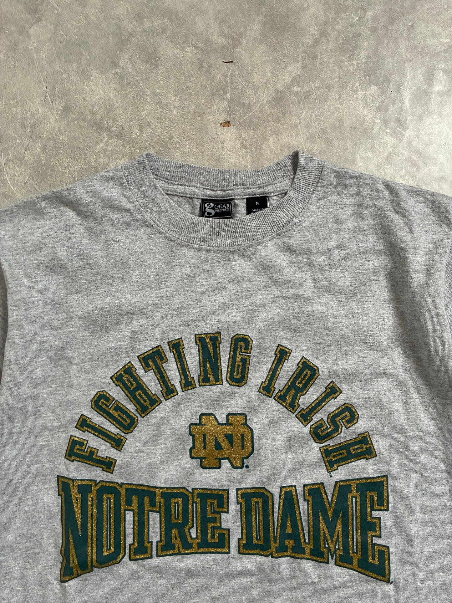 2000s Vintage Notre Dame Grey T-Shirt -M