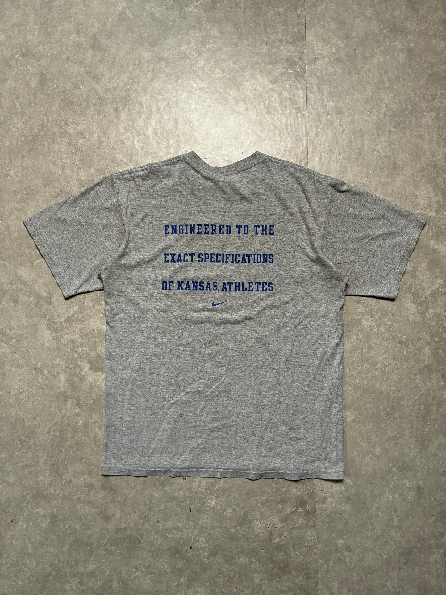 2000s Vintage Kansas Jayhawks Nike Grey T-Shirt -L