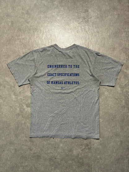 2000s Vintage Kansas Jayhawks Nike Grey T-Shirt -L