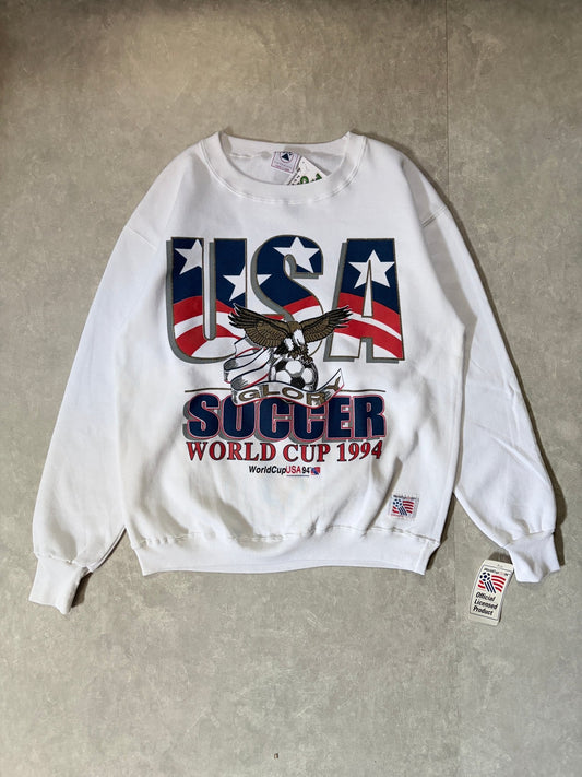 1994 Vintage FIFA World Cup USA Deadstock White Crewneck -M - M | Martin City Vintage