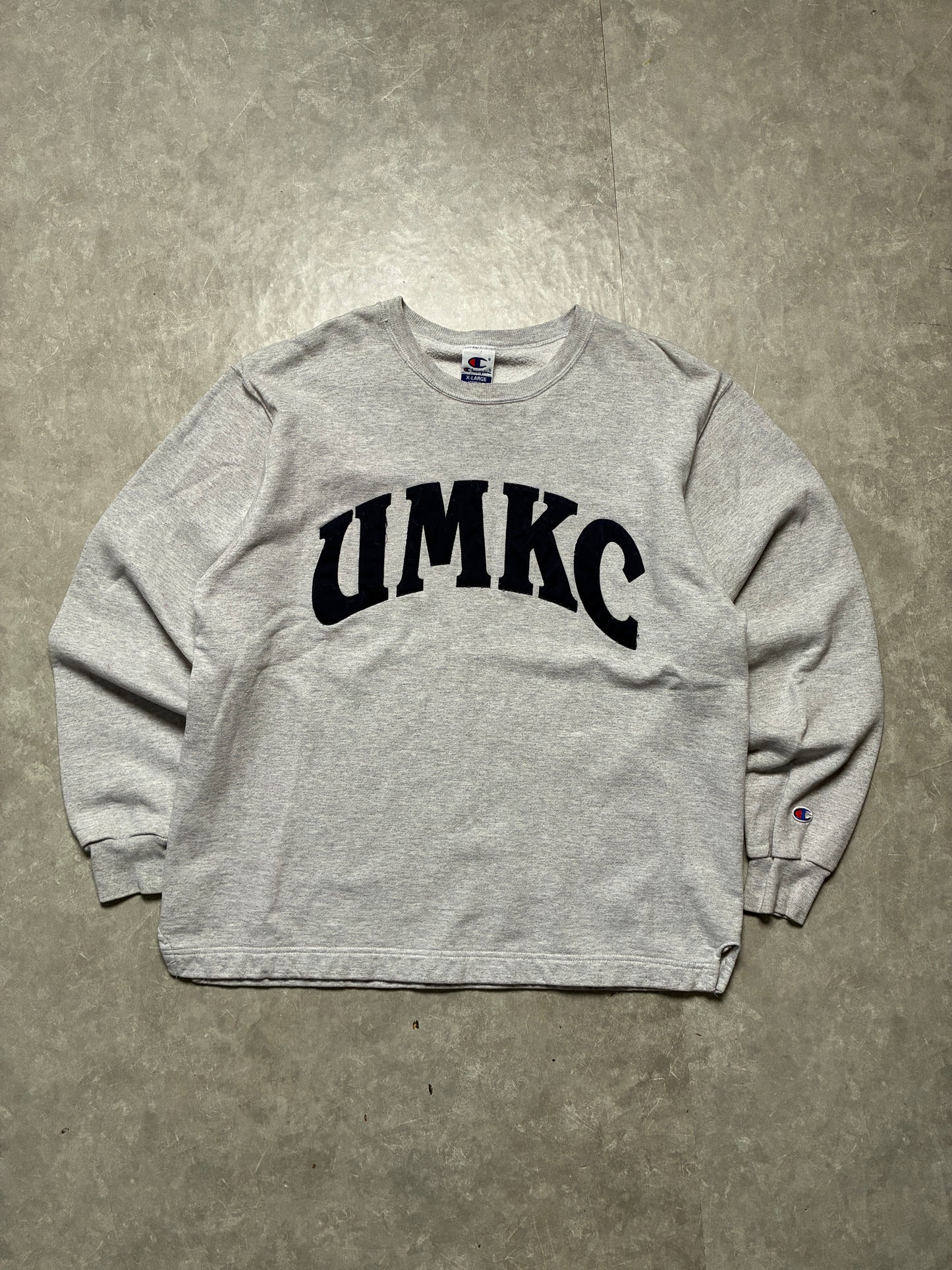 90s Vintage UMKC Roos Champion Grey Crewneck -XL