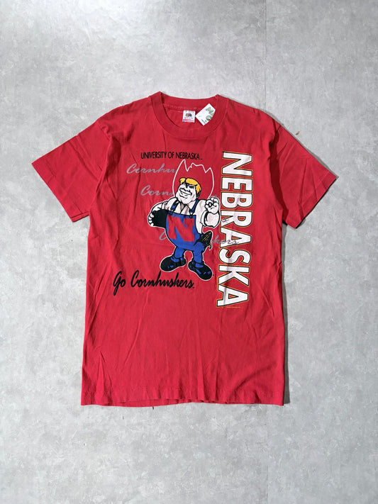 90s Vintage Nebraska Cornhuskers Red T-Shirt -M