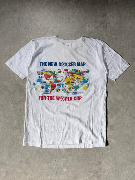 90s Vintage FIFA World Cup Map White T Shirt -L - L | Martin City Vintage