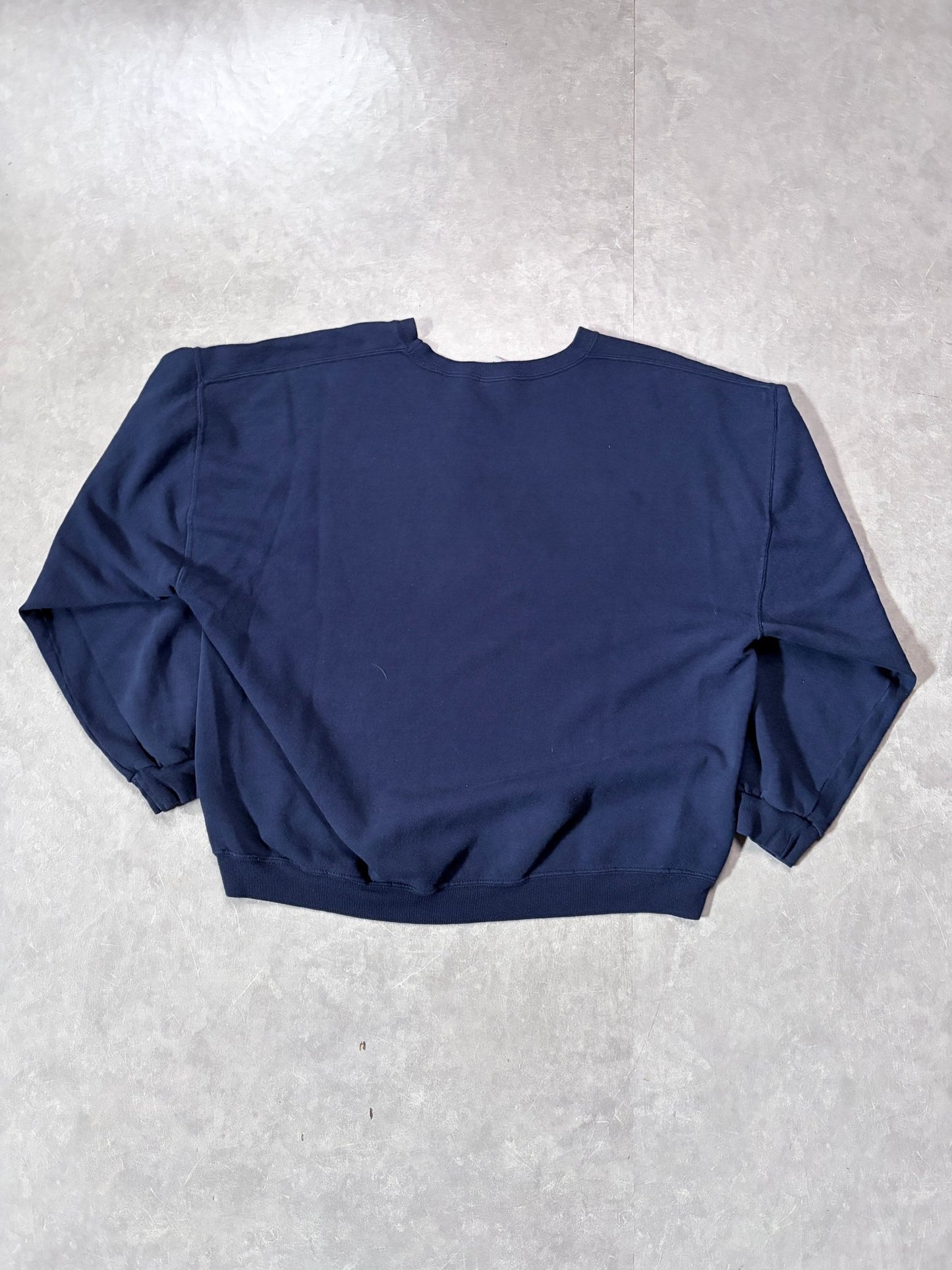 2000s Vintage Kansas Jayhawks Distressed Navy Crewneck -XL