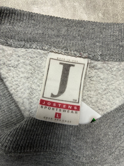 90s Vintage Kansas Jayhawks "XXL" Grey Crewneck -L