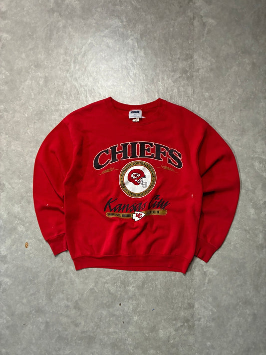 90s Vintage Kansas City Chiefs CSA Red Crewneck -L - L | Martin City Vintage