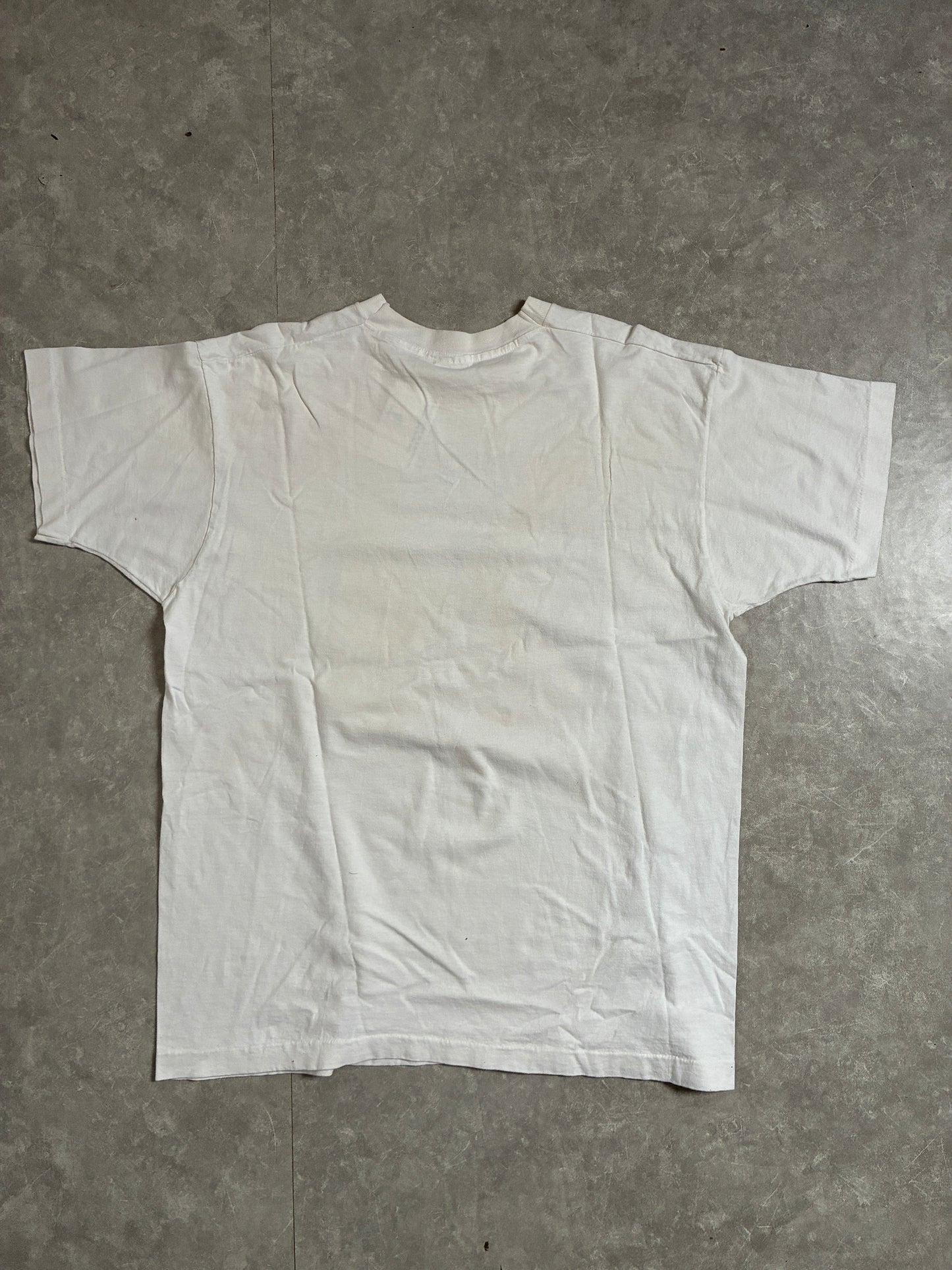 90s Vintage Missouri Tigers Basketball Caricature White T-Shirt -XL