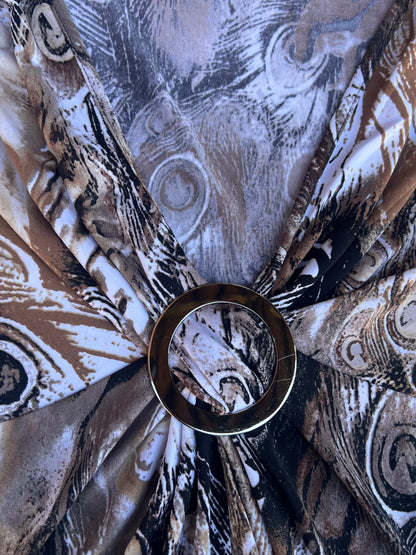 2000s Vintage Printed Buckle Multicolor Top -M