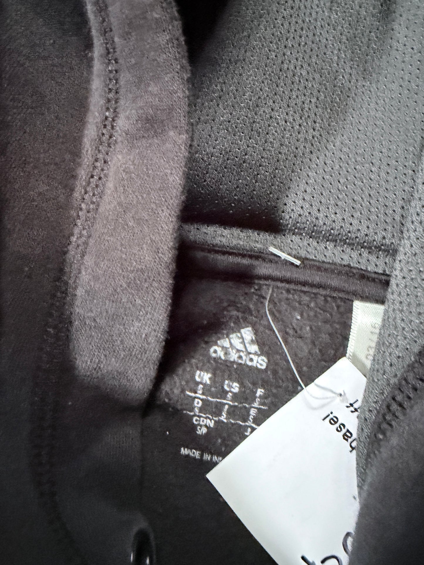2000s Vintage Adidas Embroidered Faded Black Hoodie -S