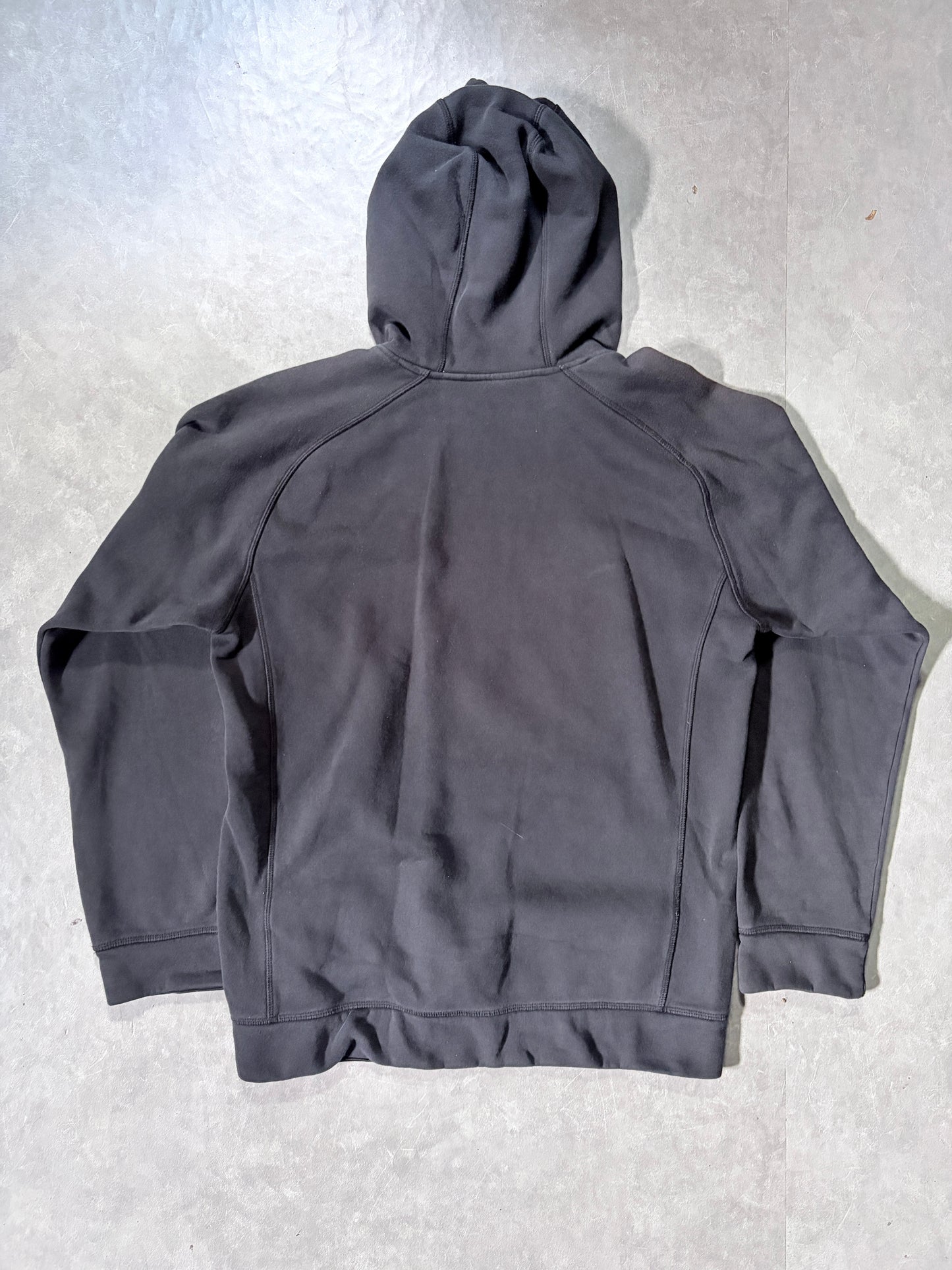 2000s Vintage Adidas Embroidered Faded Black Hoodie -S
