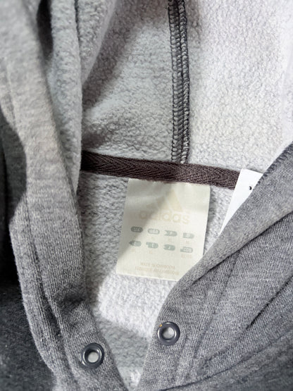 2000s Vintage Adidas Embroidered Grey Hoodie -XL