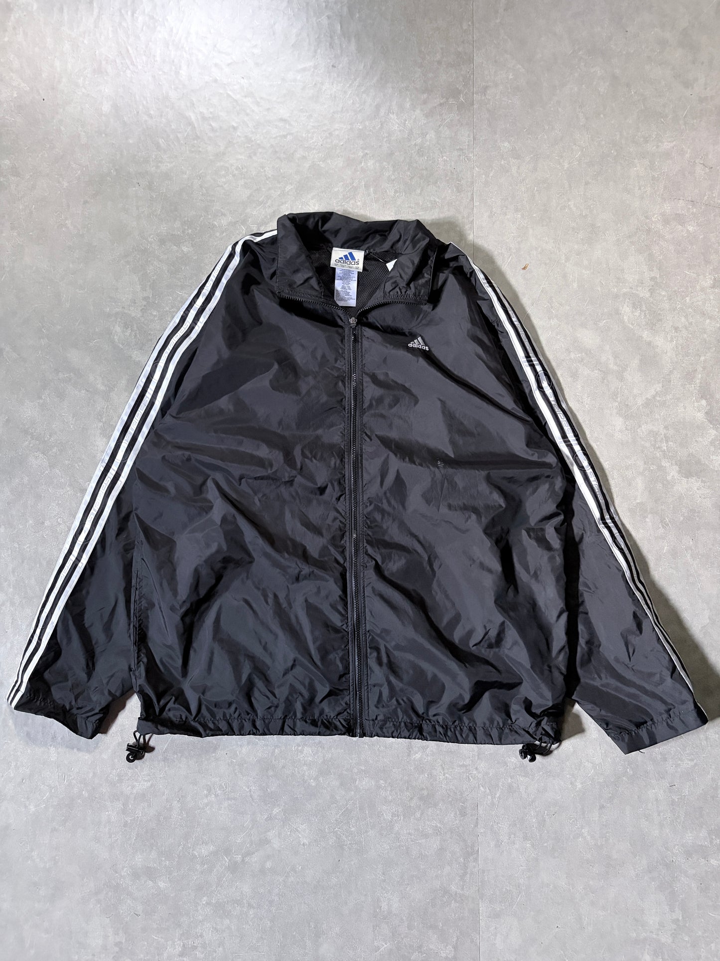 90s Vintage Adidas Black Zip Up Jacket -XL