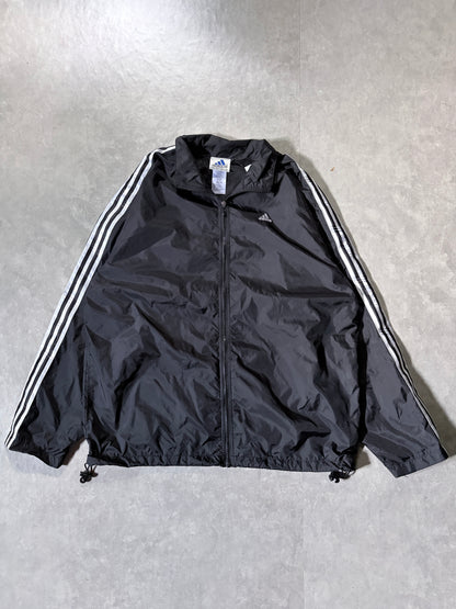 90s Vintage Adidas Black Zip Up Jacket -XL
