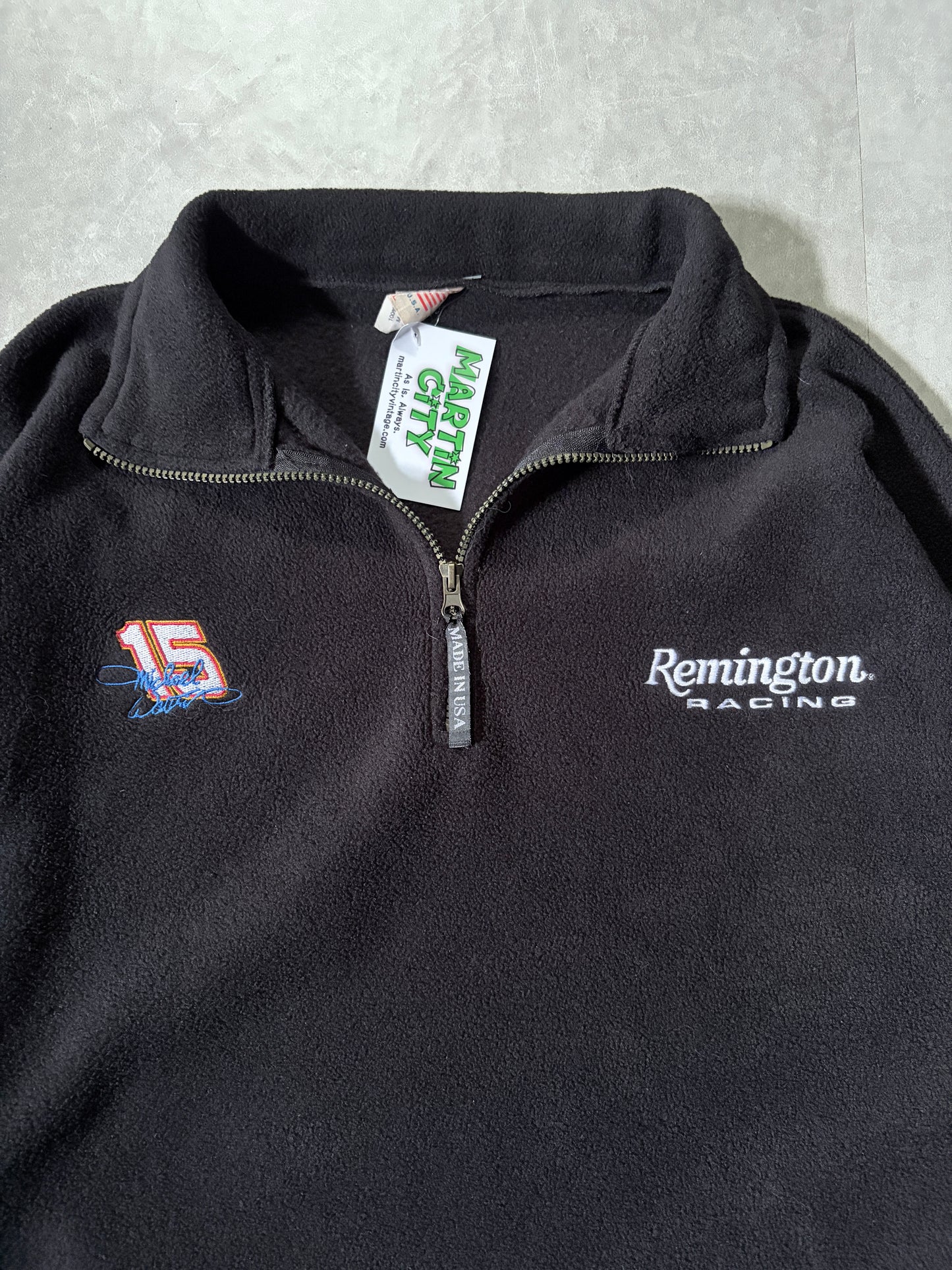 2000s Vintage NASCAR Remington Michael Waltrip Black Fleece -XL