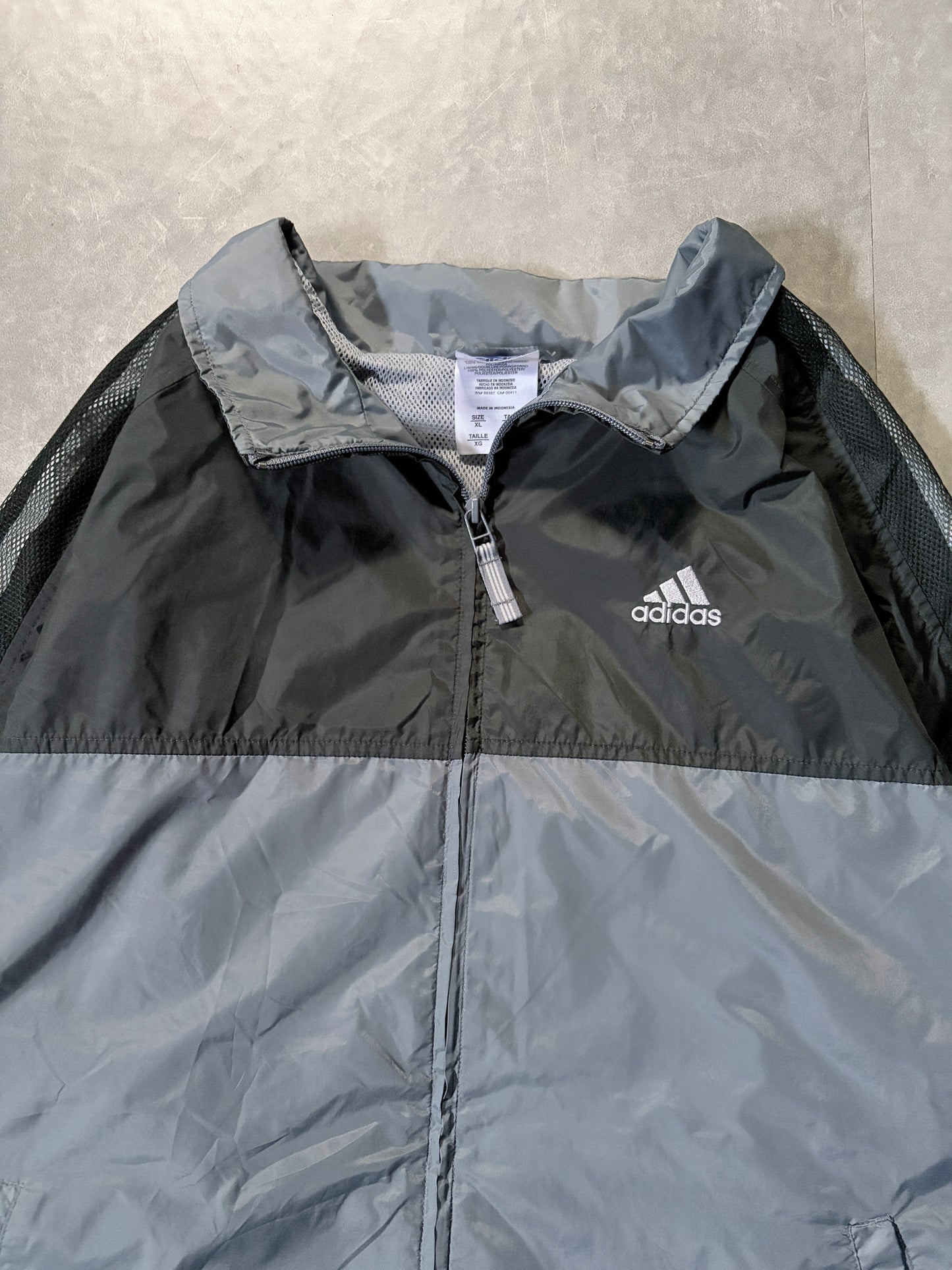 90s Vintage Adidas Grey Zip Up Jacket -XL