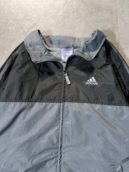 90s Vintage Adidas Grey Zip Up Jacket -XL