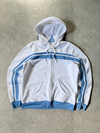 2000s Vintage Nike White Fleece Hoodie -M