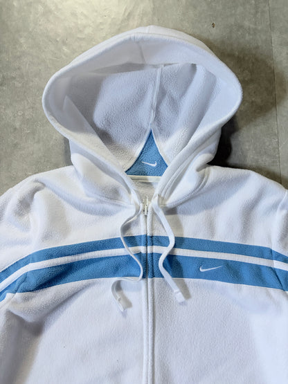 2000s Vintage Nike White Fleece Hoodie -M
