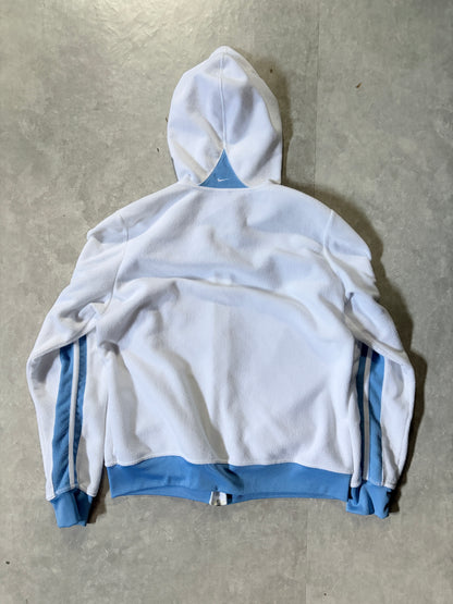 2000s Vintage Nike White Fleece Hoodie -M