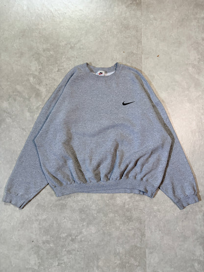 90s vintage Nike Embroidered Grey Crewneck -XL