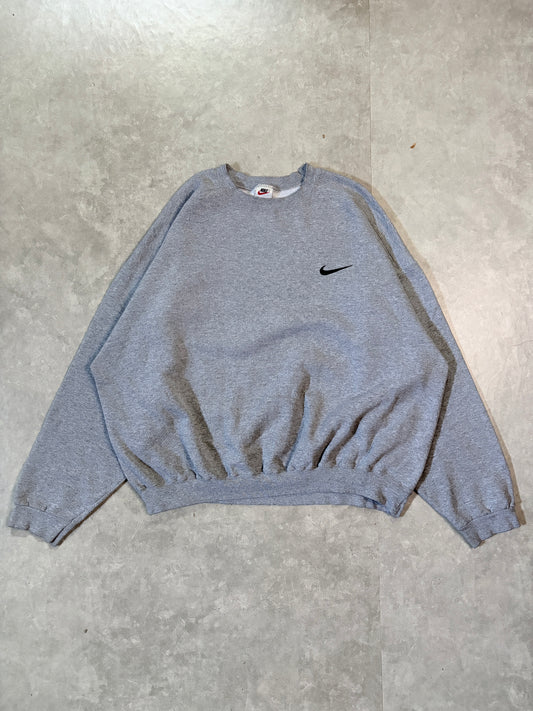 90s vintage Nike Embroidered Grey Crewneck -XL