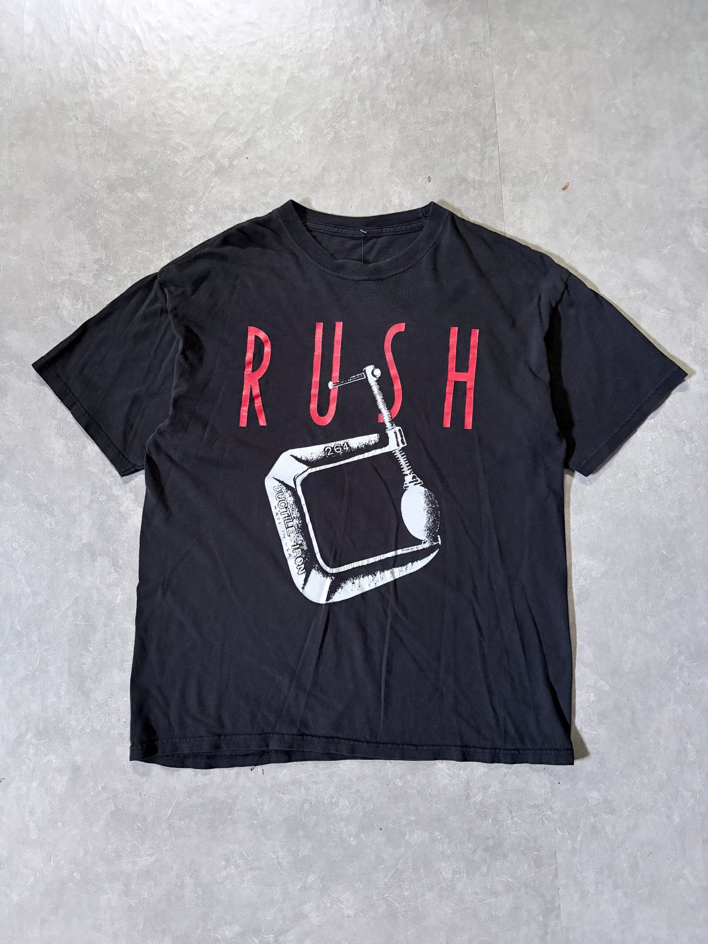 2000s Vintage Rush Black Band T Shirt -L