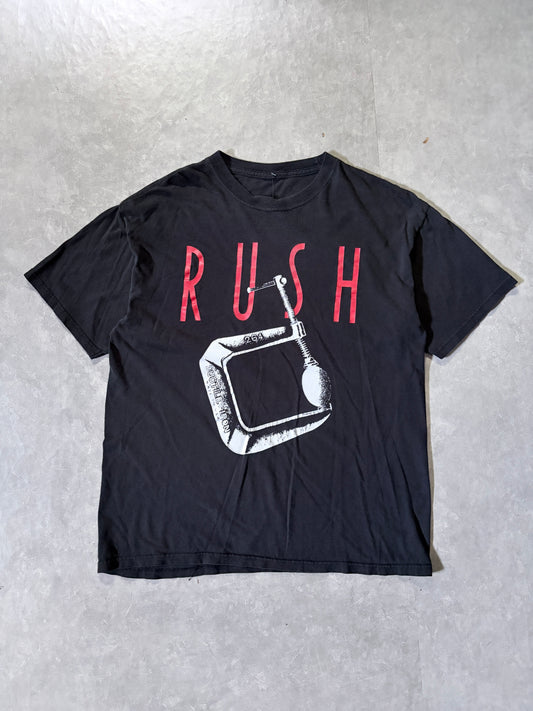 2000s Vintage Rush Black Band T Shirt -L