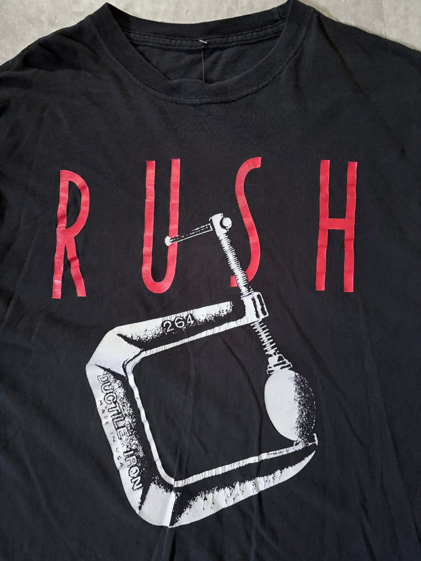 2000s Vintage Rush Black Band T Shirt -L