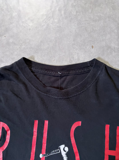 2000s Vintage Rush Black Band T Shirt -L