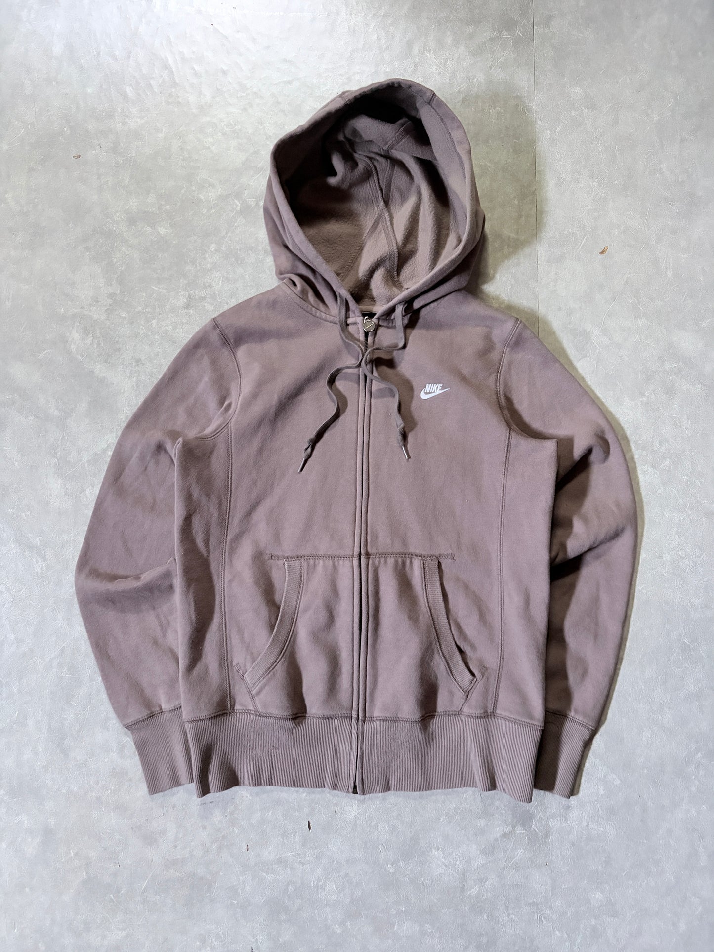 2000s Vintage Nike Brown Zip Up Hoodie -M