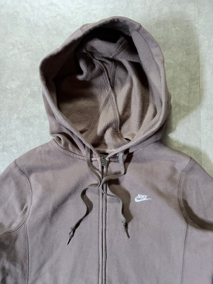 2000s Vintage Nike Brown Zip Up Hoodie -M