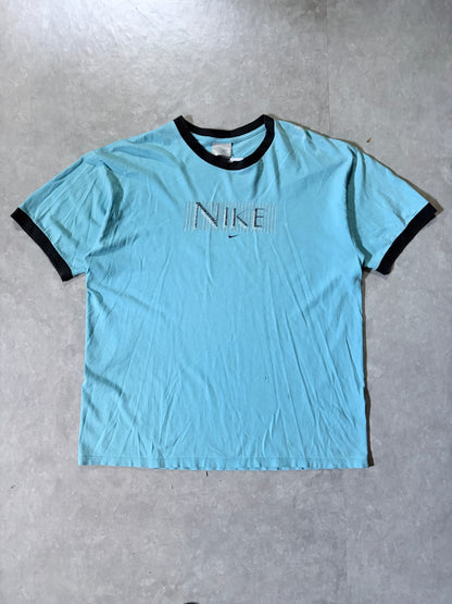 2000s Vintage Nike Distressed Teal T Shirt -L