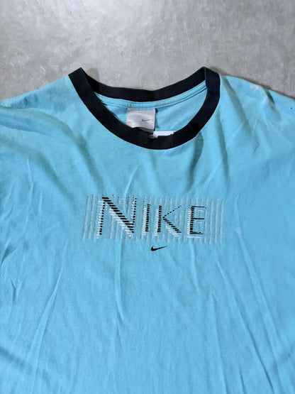2000s Vintage Nike Distressed Teal T Shirt -L