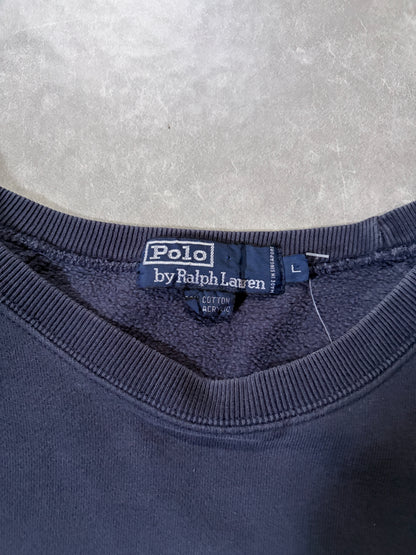 90s Vintage Polo Ralph Lauren Navy Crewneck -L