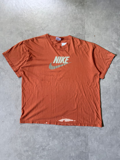 90s Vintage Nike Distressed Orange T-Shirt -XL