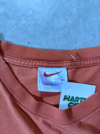 90s Vintage Nike Distressed Orange T-Shirt -XL