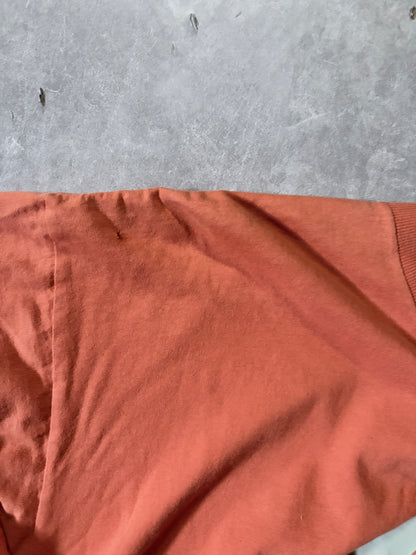 90s Vintage Nike Distressed Orange T-Shirt -XL