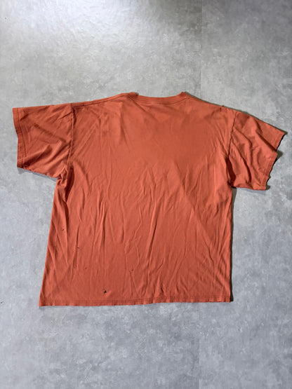 90s Vintage Nike Distressed Orange T-Shirt -XL