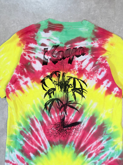 90s Vintage Bob Marley Yellow Tie Dye Band T-Shirt -S