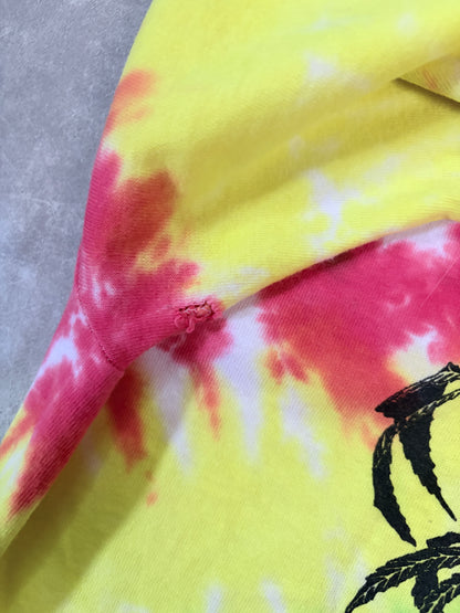 90s Vintage Bob Marley Yellow Tie Dye Band T-Shirt -S